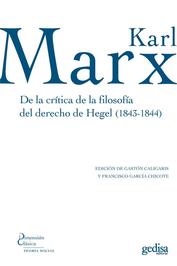 De la crítica de la filosofía del derecho de Hegel (1843-1844)